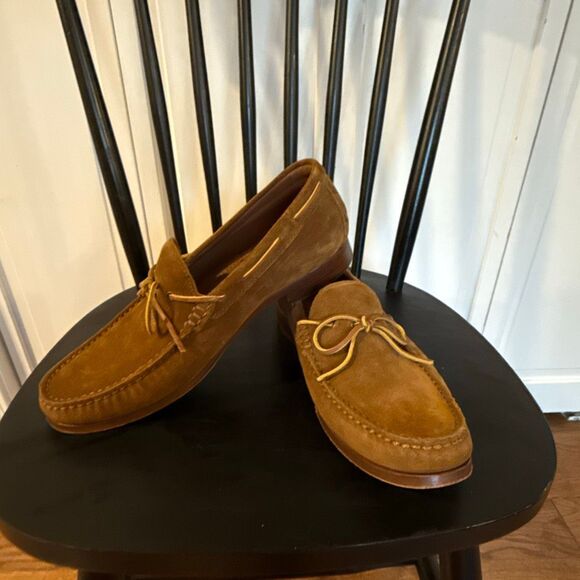 H.S. Trask suede brown loafers boat shoes size 10 - Picture 10 of 11